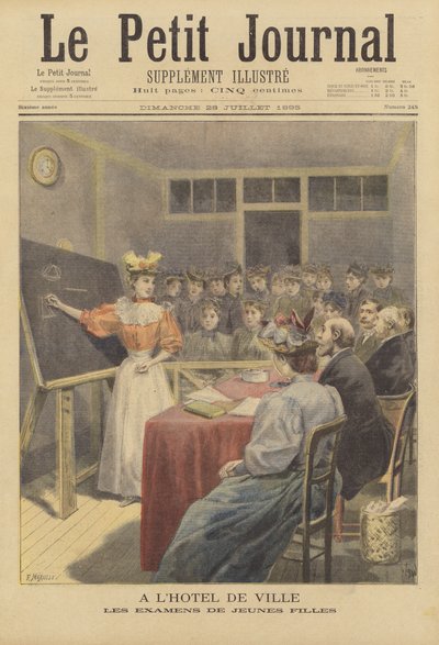 ホテルドヴィルで試験を受ける女の子 作： French School